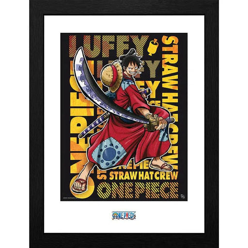 One Piece - Luffy in Wano Artwork Framed Poster (12" x 16") - ABYstyle