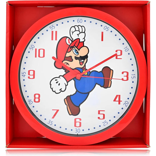 Super Mario Bros. - Jumping Mario Wall Clock (10") - Accutime