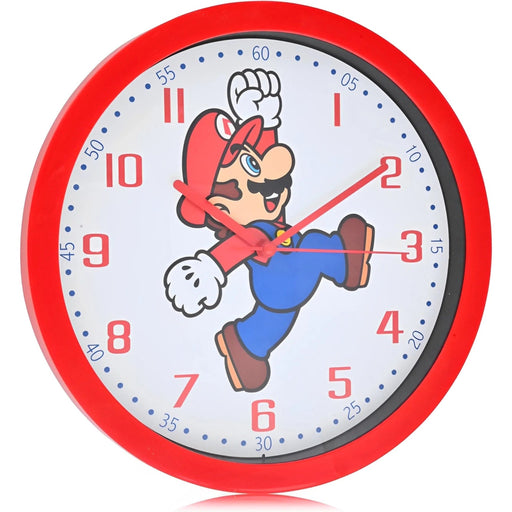 Super Mario Bros. - Jumping Mario Wall Clock (10") - Accutime