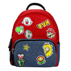 Super Mario - Game Character Patches Mini Backpack (Embossed) - Bioworld