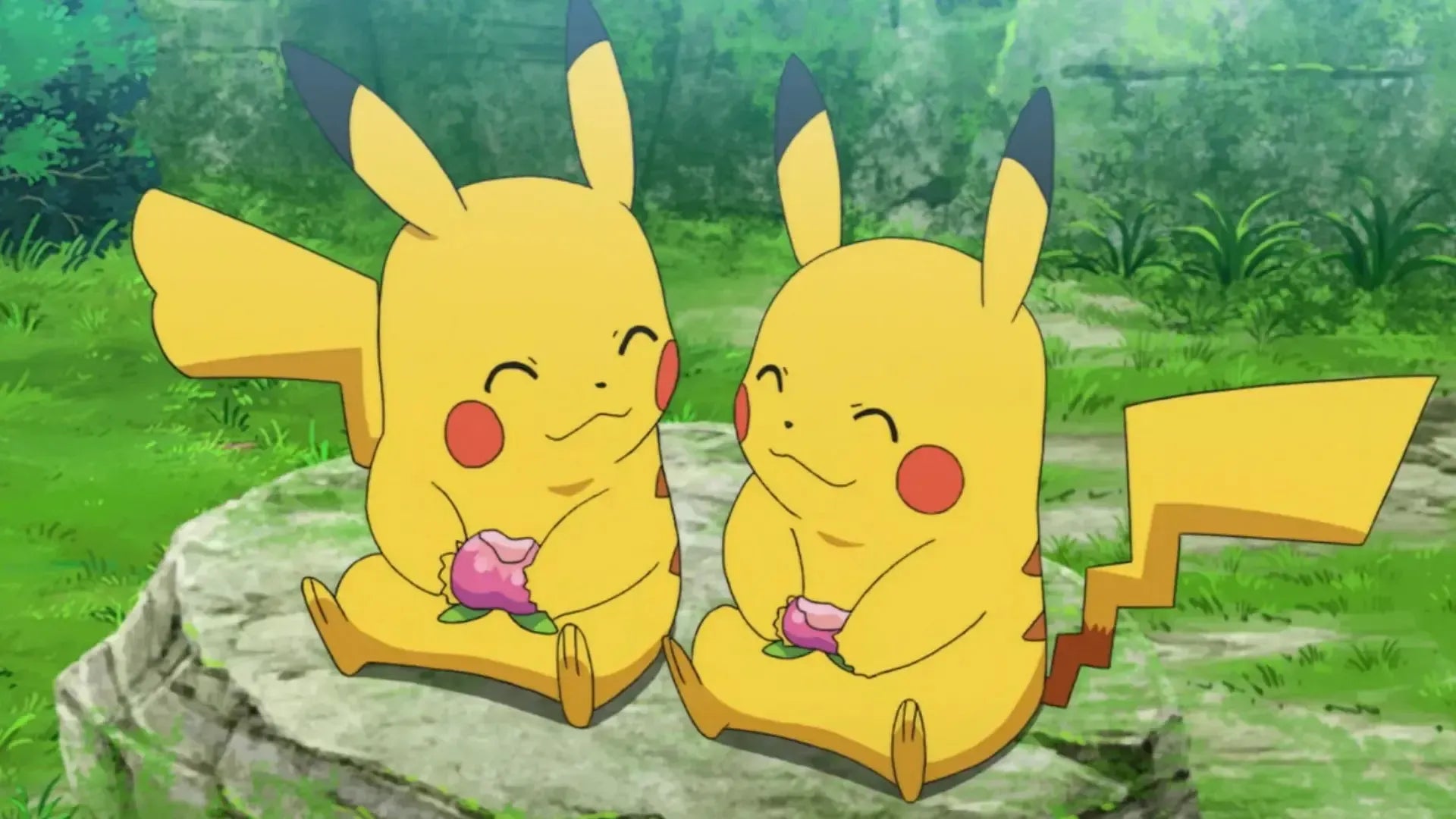 Pokemon Pikachus Sharing Food 111