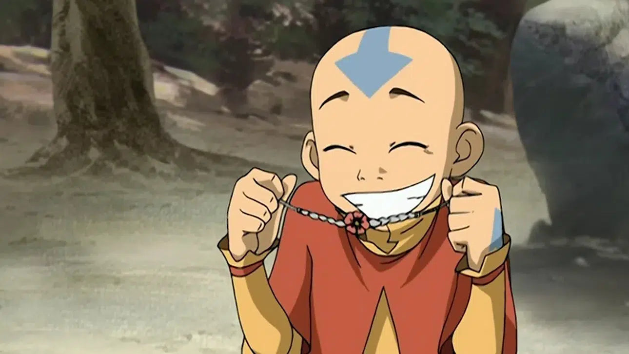 Avatar The Last Airbender Aang Holds A Necklace