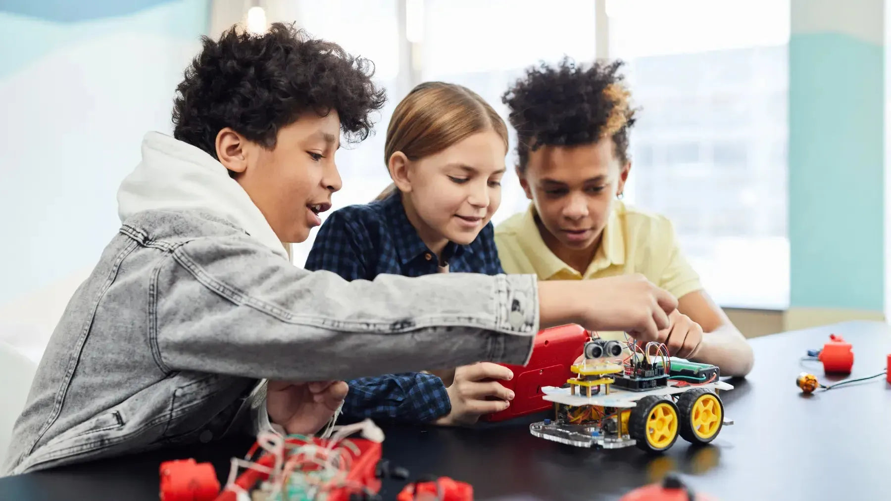 Kids Playing With a STEM Toy