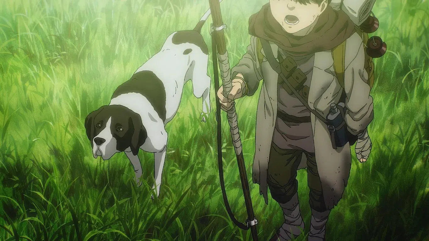 Attack On Titan Dog And Boy Close Up