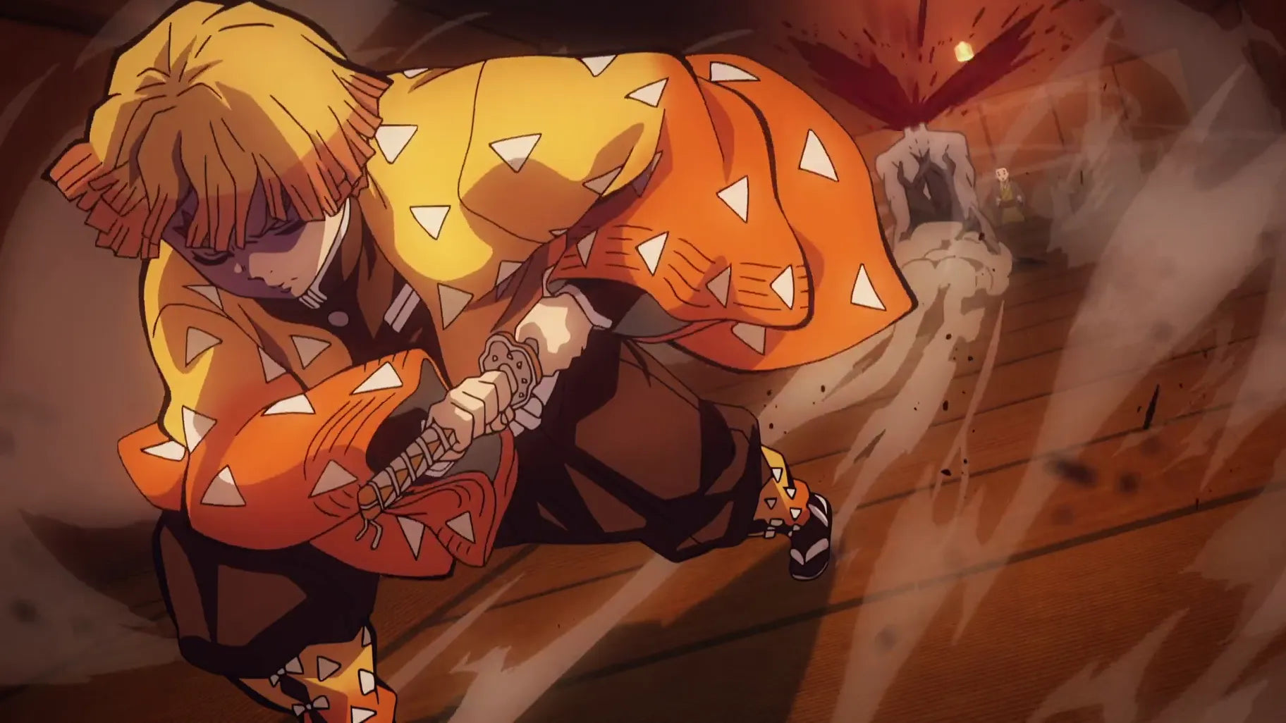 Demon Slayer Tsuzumi Mansion Arc Zenitsu Sleeps