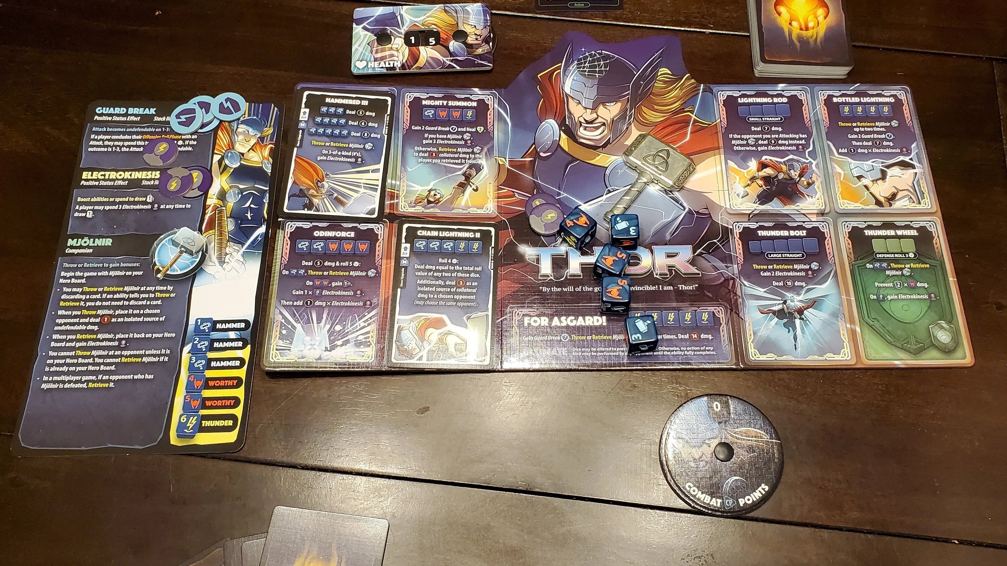 Marvel Dice Throne Thor Setup