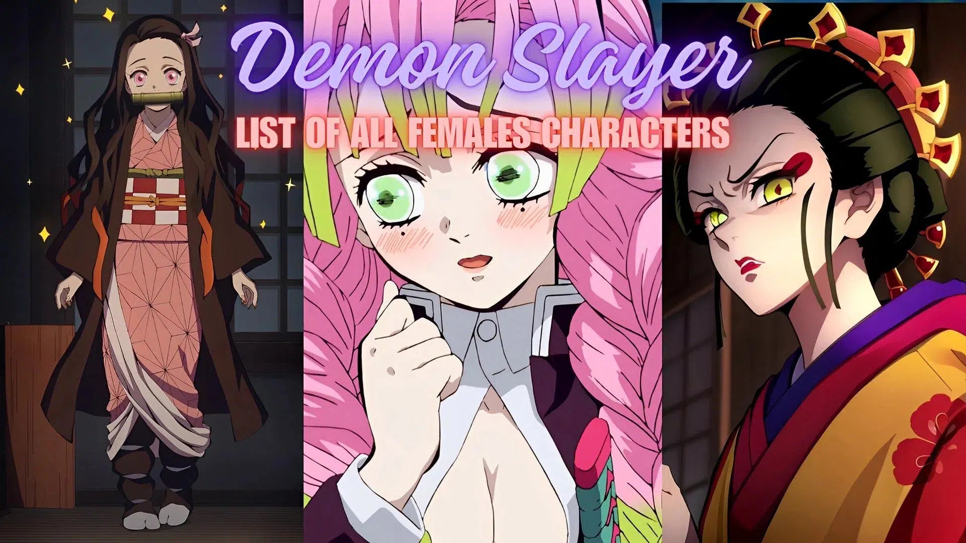 Demon Slayer List Of All Female Characters