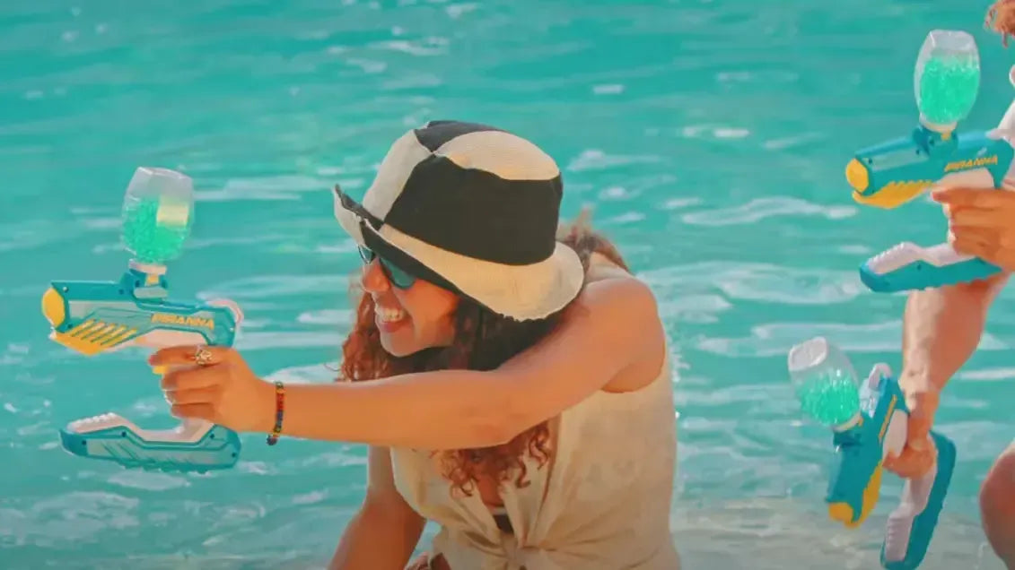 Gel Blaster Girl with Blaster at Pool