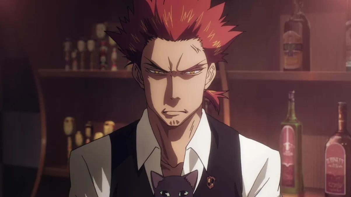 Death Parade Ginti Holding Cat