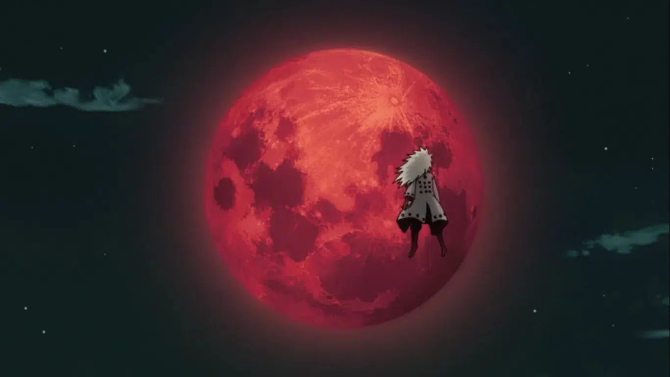 Naruto Main Villain Madara In Front Of The Moon