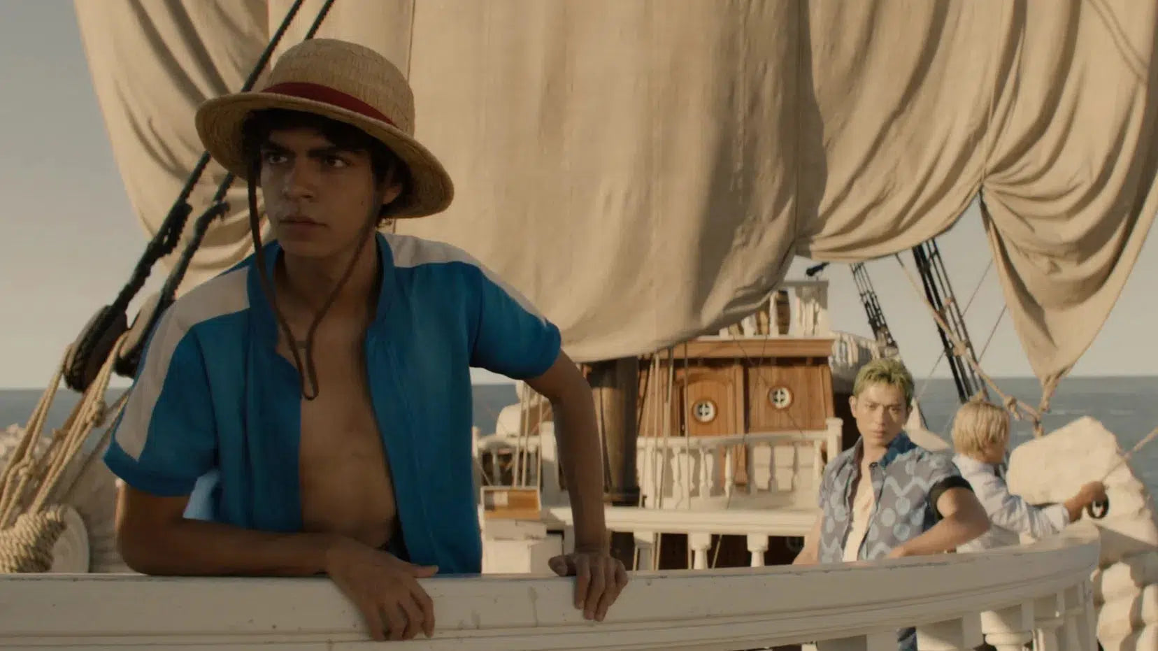 One Piece Live Action Episode 7 The Girl With The Sawfish Tattoo Luffy And Crew On The Going Merry
