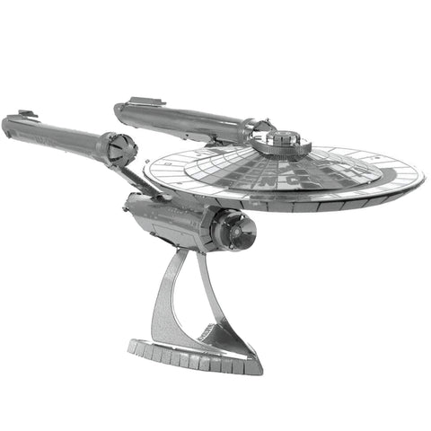Star Trek - Unpainted USS Enterprise NCC-1701 Ship Figure Model Kit (Steel, Challenging Difficulty) - Fascinations - Metal Earth Series - Image 4