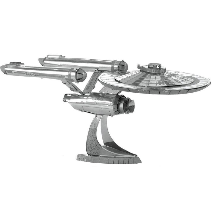 Star Trek - Unpainted USS Enterprise NCC-1701 Ship Figure Model Kit (Steel, Challenging Difficulty) - Fascinations - Metal Earth Series