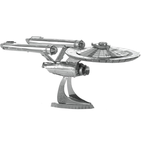 Star Trek - Unpainted USS Enterprise NCC-1701 Ship Figure Model Kit (Steel, Challenging Difficulty) - Fascinations - Metal Earth Series - Image 8