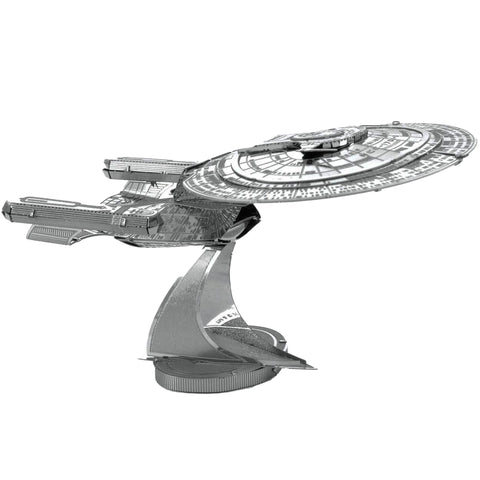 Star Trek: The Next Generation - Unpainted USS Enterprise NCC-1701-D Ship Figure Model Kit (Steel, Moderate Difficulty) - Fascinations - Metal Earth Series - Image 2