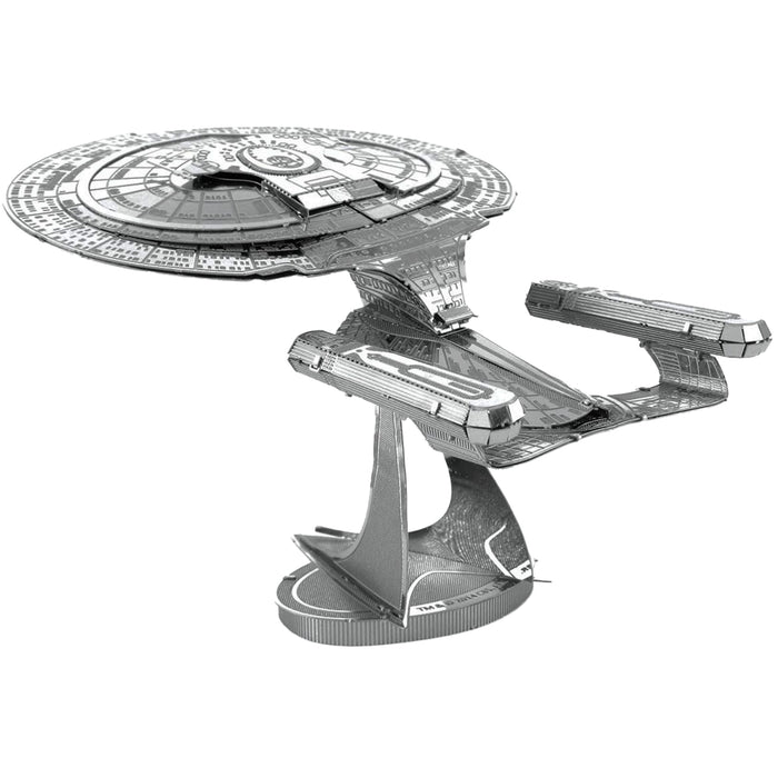 Star Trek: The Next Generation - Unpainted USS Enterprise NCC-1701-D Ship Figure Model Kit (Steel, Moderate Difficulty) - Fascinations - Metal Earth Series