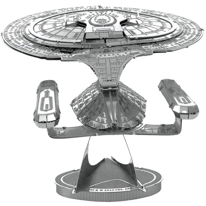 Star Trek: The Next Generation - Unpainted USS Enterprise NCC-1701-D Ship Figure Model Kit (Steel, Moderate Difficulty) - Fascinations - Metal Earth Series