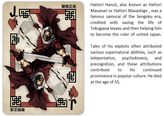 Heroes of Japan - Premium Feudal Japanese Playing Cards - Wonderland Workshop - KardecK Series