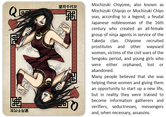 Heroes of Japan - Premium Feudal Japanese Playing Cards - Wonderland Workshop - KardecK Series