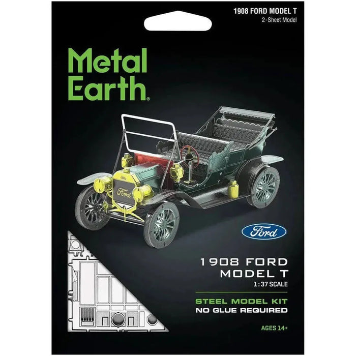 1908 Ford Model T Car Figure Model Kit (1:37 Scale, Steel, Moderate Difficulty) - Fascinations - Metal Earth Series