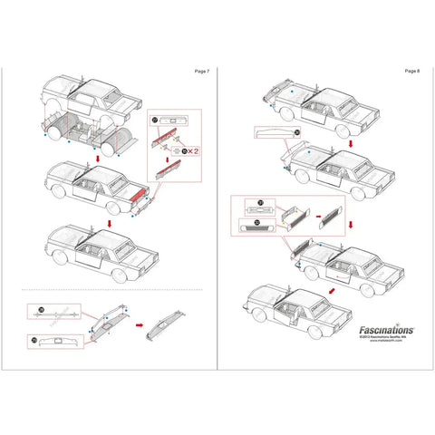 1965 Ford Mustang Car Figure Model Kit (Steel, Moderate Difficulty) - Fascinations - Metal Earth Series