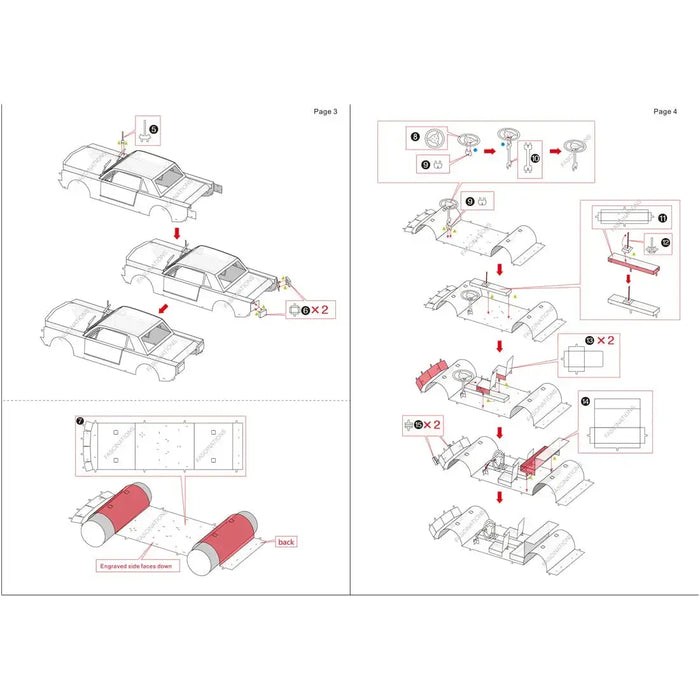 1965 Ford Mustang Car Figure Model Kit (Steel, Moderate Difficulty) - Fascinations - Metal Earth Series