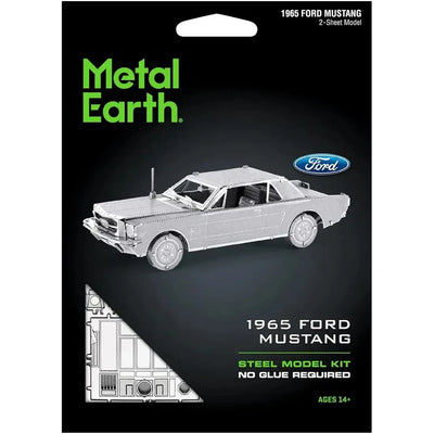 1965 Ford Mustang Car Figure Model Kit (Steel, Moderate Difficulty) - Fascinations - Metal Earth Series