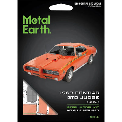 1969 Pontiac GTO Judge Muscle Car Figure Model Kit (1:43 Scale, Steel, Moderate Difficulty) - Fascinations - Metal Earth Series - (2024)