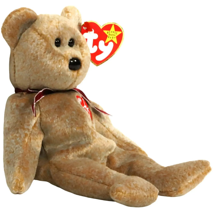 1999 Signature Bear Plush (8.5") - Ty - Original Beanie Babies Series