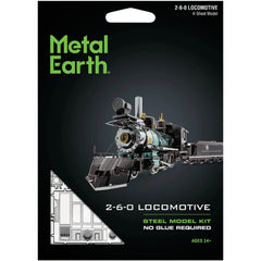 2-6-0 Locomotive Figure Model Kit (Steel, Hard Difficulty) - Fascinations - Metal Earth Series - (2023)