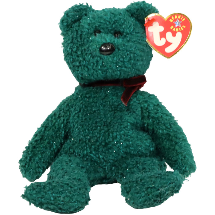 2001 Holiday Teddy the Bear Plush (8") - Ty - Original Beanie Babies Series