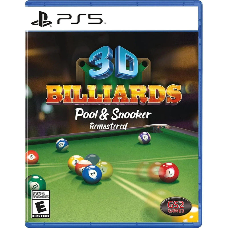 3D Billiards: Billiards & Snooker Remastered - Competative Pool Video Game (1-2 Players, Ages 6+) - GS2 Games - PlayStation 5