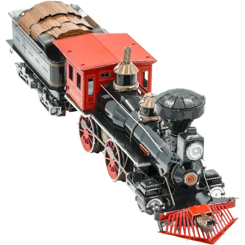 4-4-0 Locomotive Figure Model Kit (Steel, Hard Difficulty) - Fascinations - Metal Earth Series - (2023)