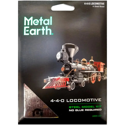 4-4-0 Locomotive Figure Model Kit (Steel, Hard Difficulty) - Fascinations - Metal Earth Series - (2023)
