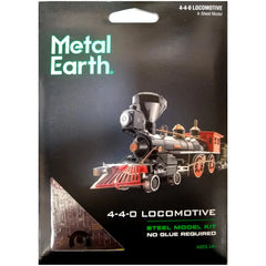 4-4-0 Locomotive Figure Model Kit (Steel, Hard Difficulty) - Fascinations - Metal Earth Series - (2023)