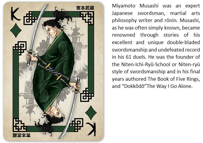 Heroes of Japan - Premium Feudal Japanese Playing Cards - Wonderland Workshop - KardecK Series