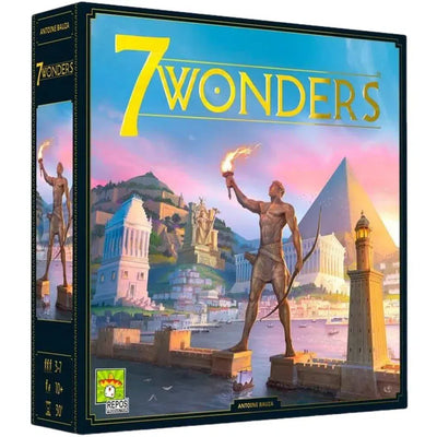 7 Wonders New Edition - Strategy Civilization Board Game for Family, and Adults (3-7 Players, Ages 10+) - Repos Production