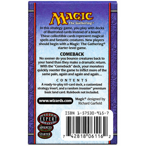 Magic: The Gathering [Planeshift] - Comeback Theme Deck - Wizards of the Coast - (2001) - Image 2