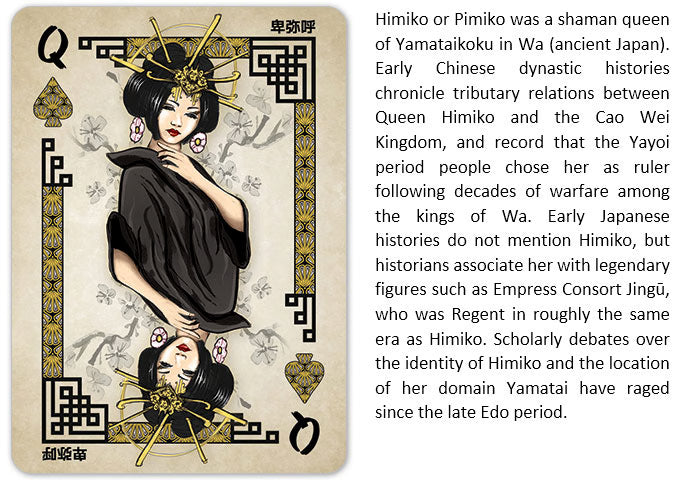 Heroes of Japan - Premium Feudal Japanese Playing Cards - Wonderland Workshop - KardecK Series