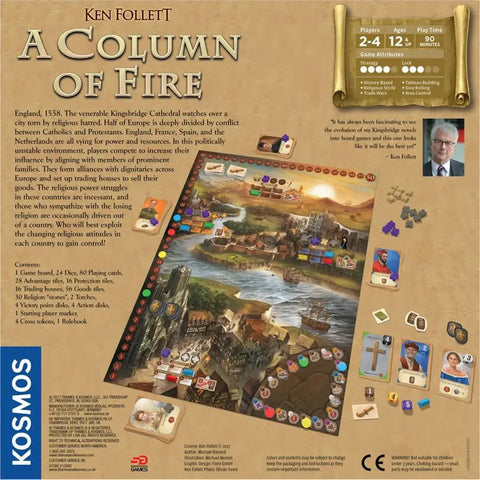 A Column of Fire - Strategy Civilization Board Game for Family, and Adults (2-4 Players, Ages 12+) - Thames & Kosmos