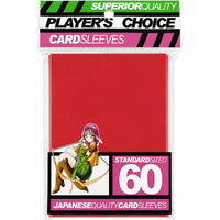 A Player's Choice Standard Red Sleeves (60 Pack, 3.5 x 2.6