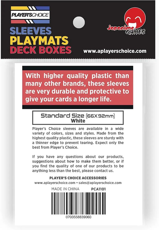 A Player's Choice Standard Sleeves (60-Pack, 3.5 x 2.6 in) - Japanime Games