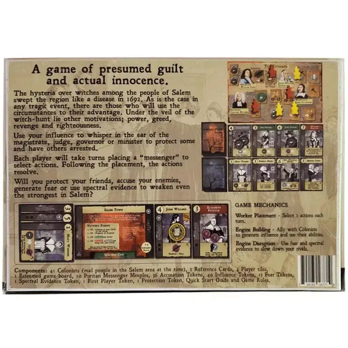 Affliction Salem 1692 - Worker Placement Historical Board Game for Family, and Adults (2-4 Players, Ages 12+) - DPH Games