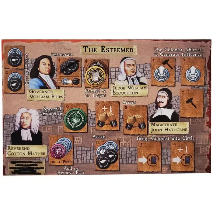Affliction Salem 1692 - Worker Placement Historical Board Game for Family, and Adults (2-4 Players, Ages 12+) - DPH Games