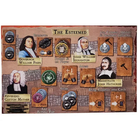 Affliction Salem 1692 - Worker Placement Historical Board Game for Family, and Adults (2-4 Players, Ages 12+) - DPH Games