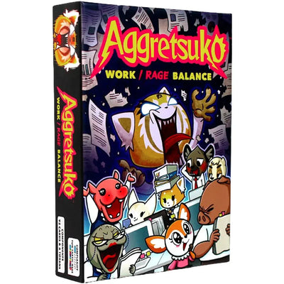 Aggretsuko: Work/Rage Balance - Competitive Anime Card Game for Family, Adults, and Children (3-6 Players, Age 10+) - Japanime Games