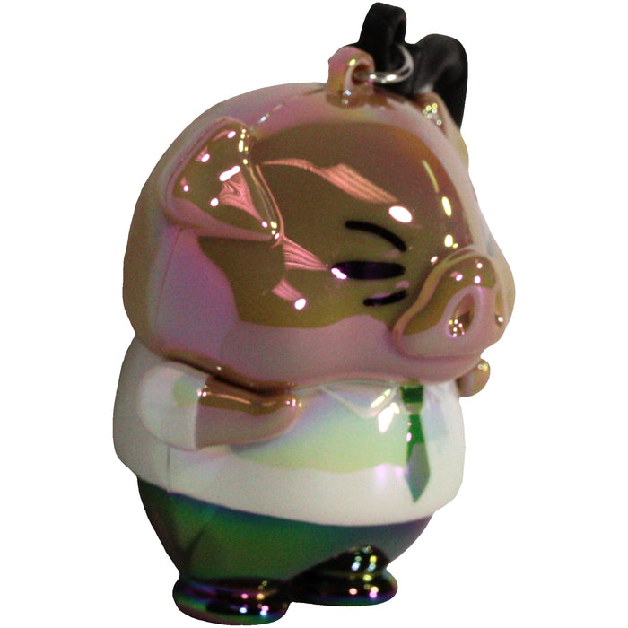 Aggretsuko - Director Ton Iridescent Dangler Clip-On Keychain (2.5") - Bullsitoy - Chibi in Motion Series 2 - (2021)