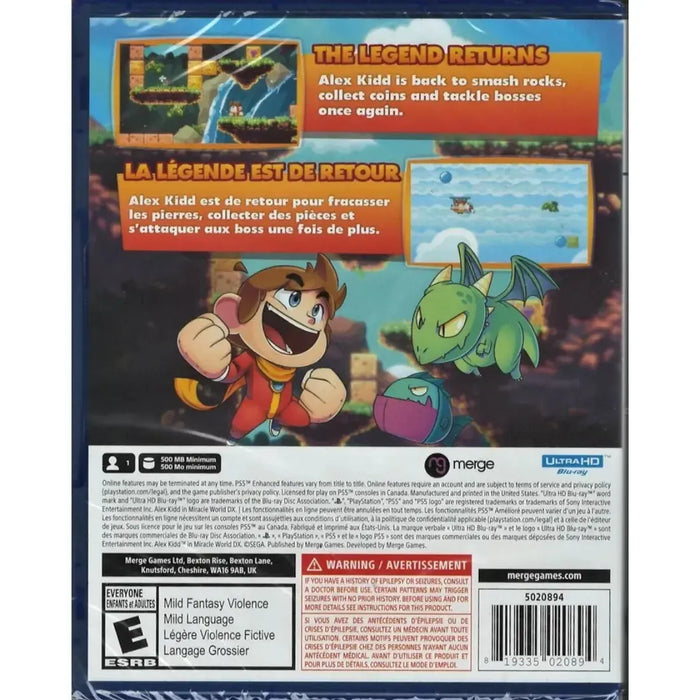 Alex Kidd in Miracle World DX - Action/Adventure Fantasy Video Game for Family, Adults, and Children (1 Player, Age 6+) - Merge Games