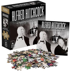 Alfred Hitchcock - Read, Assemble & Solve the Mystery Jigsaw Puzzle Game (1000 Pieces) - University Games - Bepuzzled Classics Series