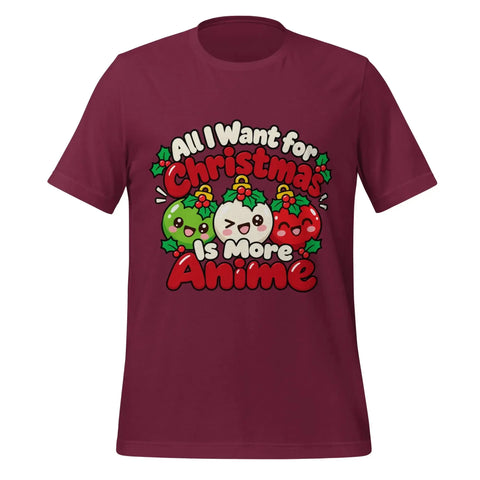 All I Want for Christmas Is More Anime T-Shirt - Cute Anime Christmas Tee - Image 17